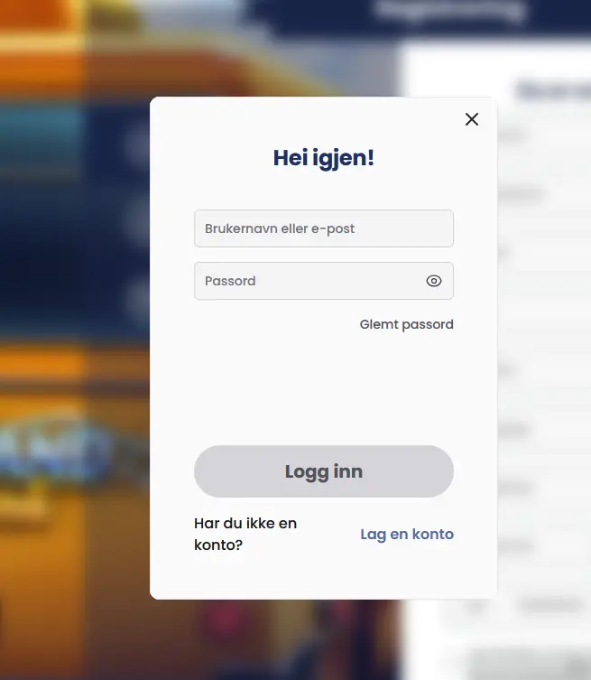 Přihlašovací stránka Lilibet Casino